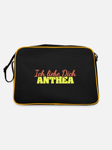 Liebe Anthea - Retro Tasche - Schwarz/Gold - Hinten