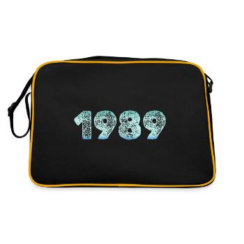 Eiskalt 1989 - Retro Tasche - Schwarz/Gold - Hinten