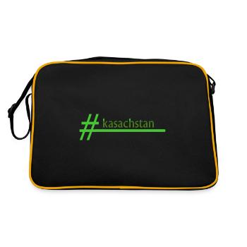 Gift for kazakhstan - Retro Bag - black/gold - Back
