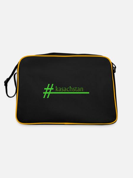 Gift for kazakhstan - Retro Bag - black/gold - Back