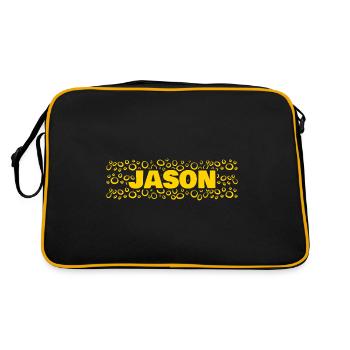 First name Jason - Retro Bag - black/gold - Back