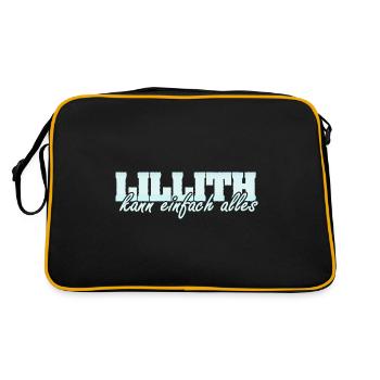 Lillith als Frau - Retro Tasche - Schwarz/Gold - Hinten