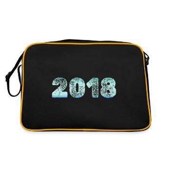 Eiskalt 2018 - Retro Tasche - Schwarz/Gold - Hinten