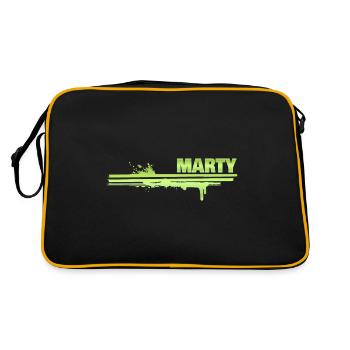 Marty as a splash of color - Retro Bag - black/gold - Back