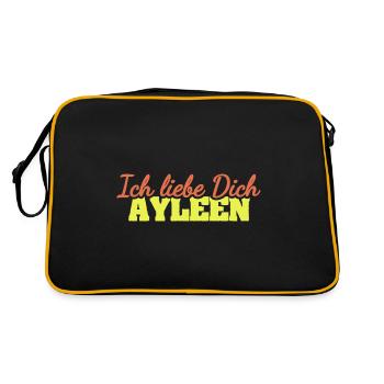 Liebe Ayleen - Retro Tasche - Schwarz/Gold - Hinten