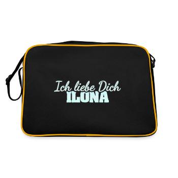 Ilona als Liebe - Retro Tasche - Schwarz/Gold - Hinten