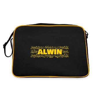 Alwin as a first name - Retro Bag - black/gold - Back