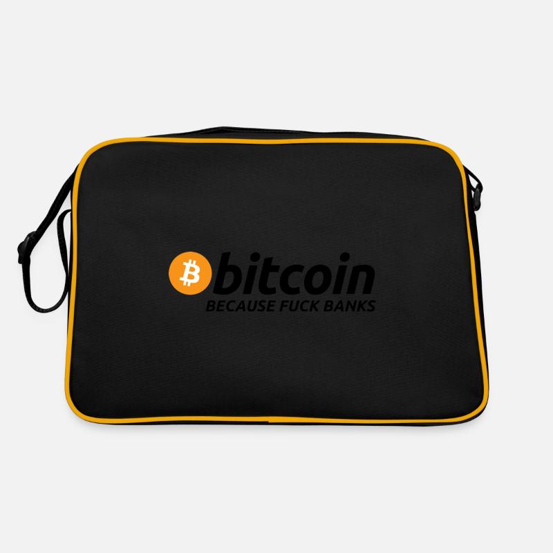 Bitcoin Satoshi Nakamoto Ethereum Krypto Retro Tasche