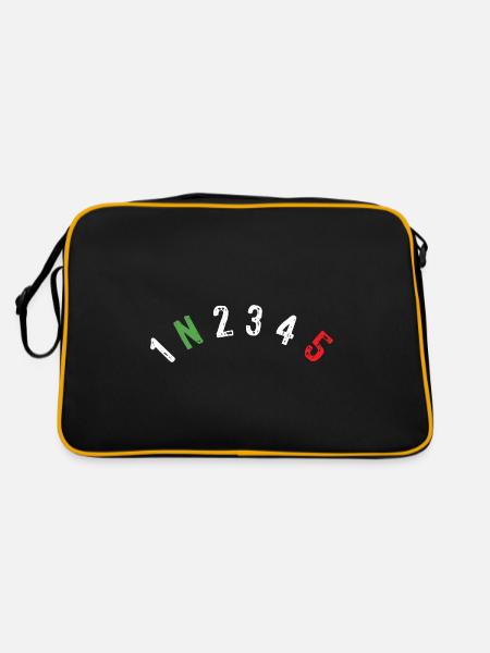 Motorcycle - For bikers - Retro Bag - black/gold - Back