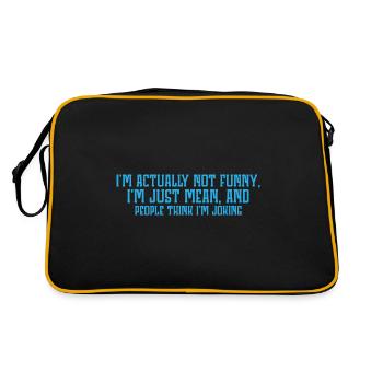 I'm Actually Not Funny, I'm Just Mean 4 - Retro Bag - black/gold - Back