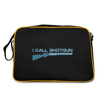 I Call Shotgun 12 - Retro Tasche - Schwarz/Gold - Hinten