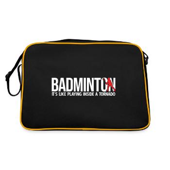 Badminton - Retro Tasche - Schwarz/Gold - Hinten