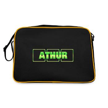 Meilleur homme Athur - Sac Retro - noir/or - Dos