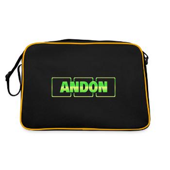 Jungeselle Trauzeuge Ehering Hochzeit Andon - Retro Tasche - Schwarz/Gold - Hinten