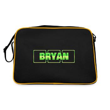 Cadeau de baptême Bryan - Sac Retro - noir/or - Dos