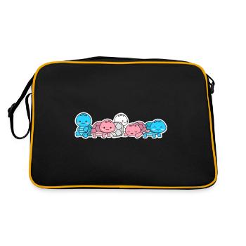 Trans flag turtle design for trans people - Retro Bag - black/gold - Back