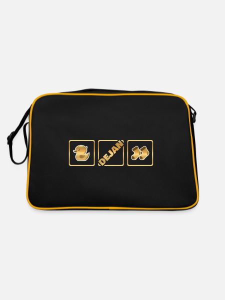 Birth of Dejan - Retro Bag - black/gold - Back