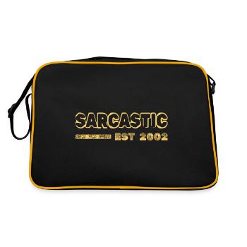 Sarcastic 2002 - Retro Tasche - Schwarz/Gold - Hinten