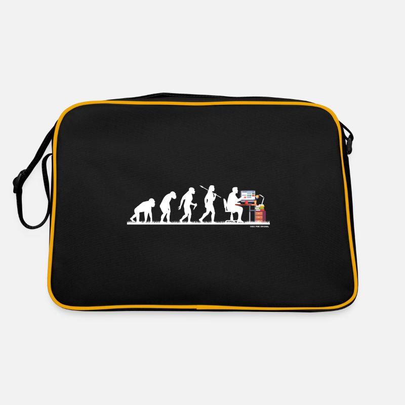 Evolution Nerd Geek Hacker Coder Programmierer Retro Tasche
