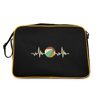 Basket- battement de coeur joueur de basket- rétro - Sac Retro - noir/or - Dos