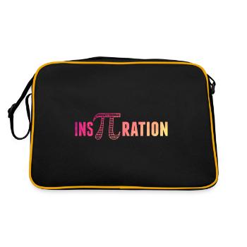 InsPiration 3,14 Mathe Formeln Irrationale Zahl Pi - Retro Tasche - Schwarz/Gold - Hinten