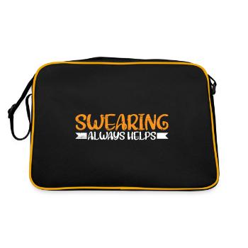 Swearing Always Helps 10 - Retro Tasche - Schwarz/Gold - Hinten