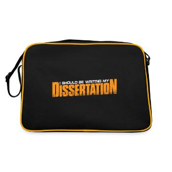 I Should Be Writing My Dissertation 10 - Retro Tasche - Schwarz/Gold - Hinten