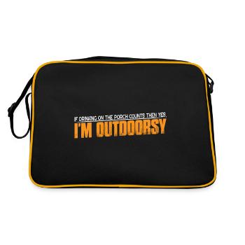 If Drinking On The Porch Counts Then Yes 4 - Retro Bag - black/gold - Back