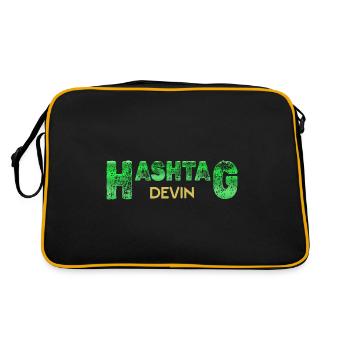 Gift for Devin - Retro Bag - black/gold - Back