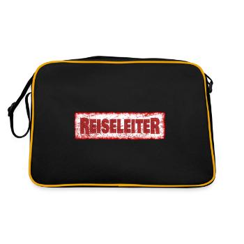 Job Reiseleiter - Retro Tasche - Schwarz/Gold - Hinten