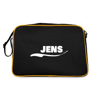 Jens as a first name - Retro Bag - black/gold - Back