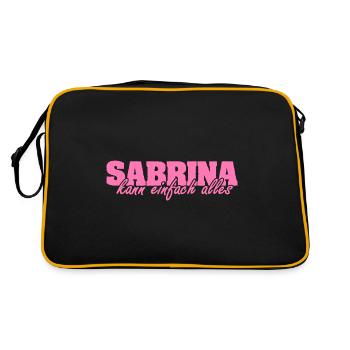 Cadeau pour Sabrina - Sac Retro - noir/or - Dos
