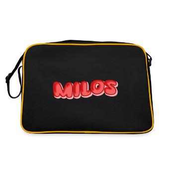 Cadeau pour Milos - Sac Retro - noir/or - Dos