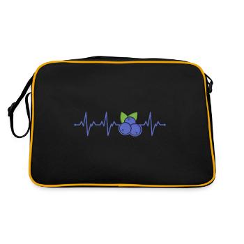 blueberries - Retro Bag - black/gold - Back