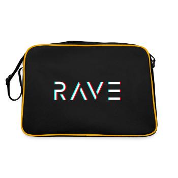 Speedcore Gabber Frenchcore Schranz Hardtekk Rave - Retro Tasche - Schwarz/Gold - Hinten