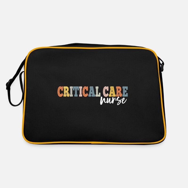 Critical Care Nurse Registered Nurse RN LPN - Retro Tasche - Schwarz/Gold