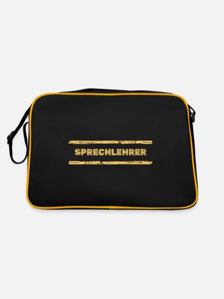 Speech teacher - Retro Bag - black/gold - Back