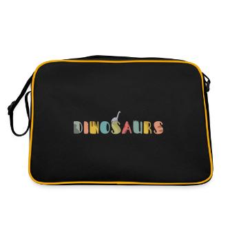 Dinosaur Dino - Retro Bag - black/gold - Back