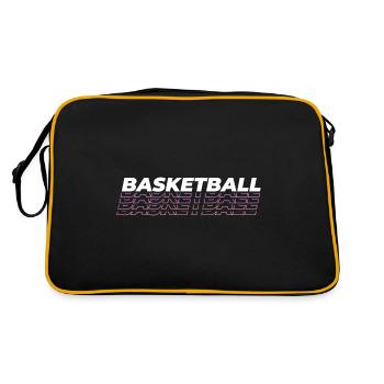 Basketball font stylish - Retro Bag - black/gold - Back