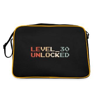 Level 30 Achievement Unlocked - 30th Birthday Gift - Retro Bag - black/gold - Back