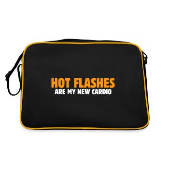 Hitzewallungen sind meine neuen kardio-sarkastisch - Retro Tasche - Schwarz/Gold - Hinten