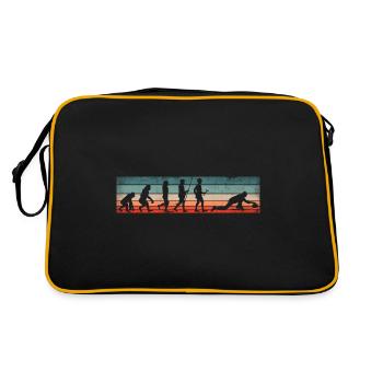Curling Player for a Curler Evolution - Retro Tasche - Schwarz/Gold - Hinten
