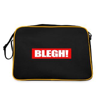 Live Laugh Blegh Heavy Metal Metalcore - Retro Tasche - Schwarz/Gold - Hinten