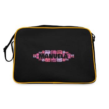Gift for Manuela - Retro Bag - black/gold - Back