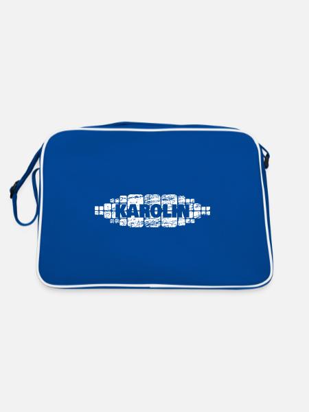 Cadeau pour Karolin - Sac Retro - bleu/blanc - Dos