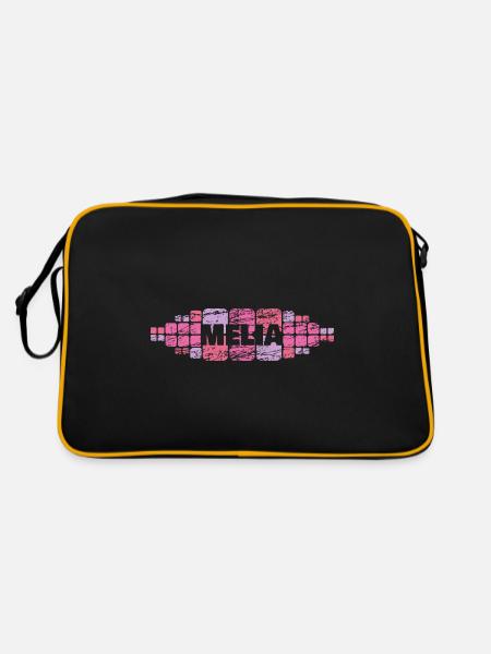 Mutti Melia - Retro Tasche - Schwarz/Gold - Hinten
