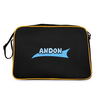 Vorname Andon - Retro Tasche - Schwarz/Gold - Hinten