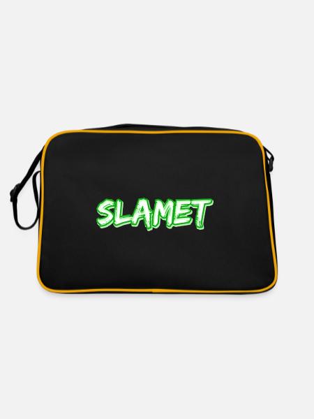 Slamet - Retro Tasche - Schwarz/Gold - Hinten