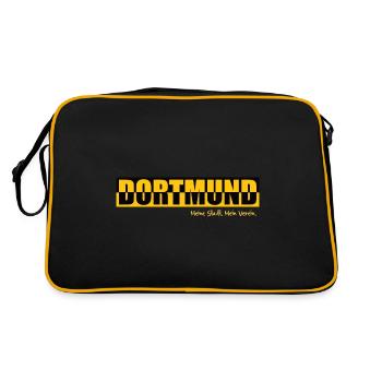 Dortmund - Meine Stadt - Mein Verein - Fußball - Retro Tasche - Schwarz/Gold - Hinten