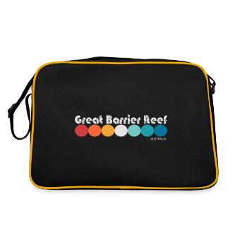 GREAT BARRIER REEF - Australia - Retro Tasche - Schwarz/Gold - Hinten